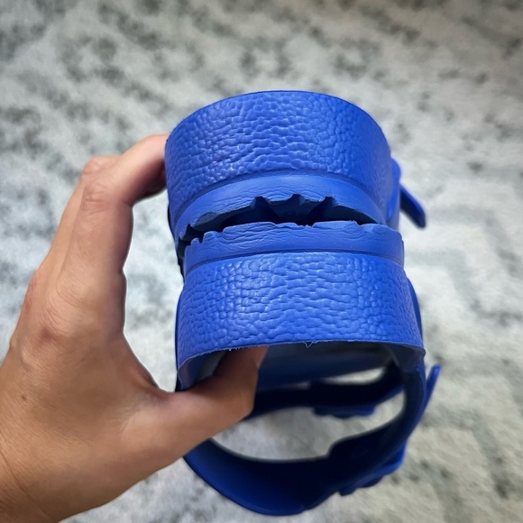 Birkenstock Arizona Essentials EVA Blue Slides Pool Shoes Double Buckle Sandals - Picture 10 of 14